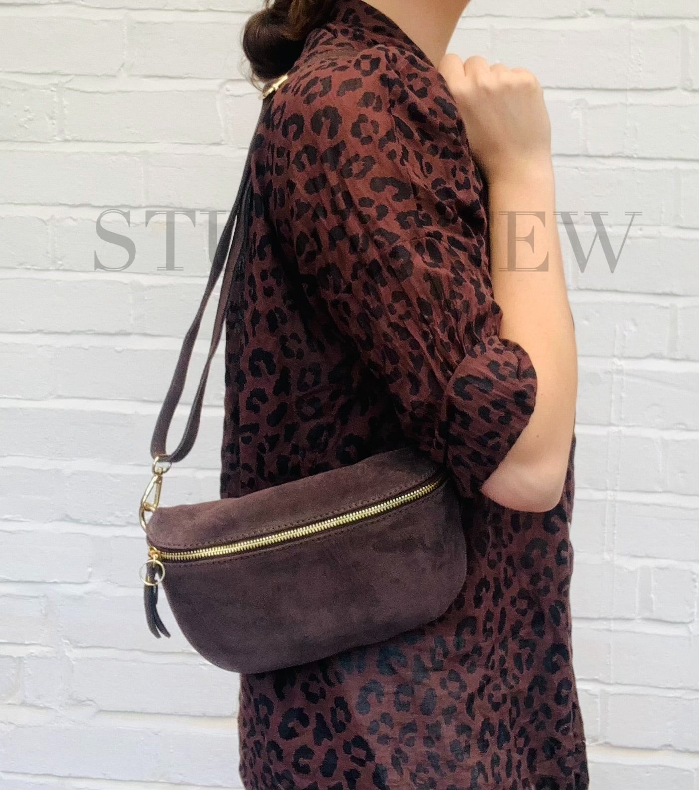 Brown Suede Bum Bag - Bonnie