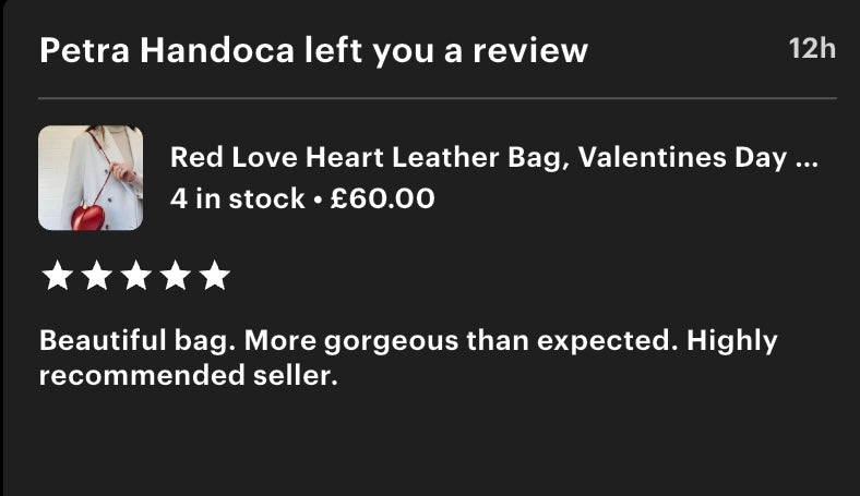 Red Plum Love Heart Leather Bag - Amour STUDIO TEW