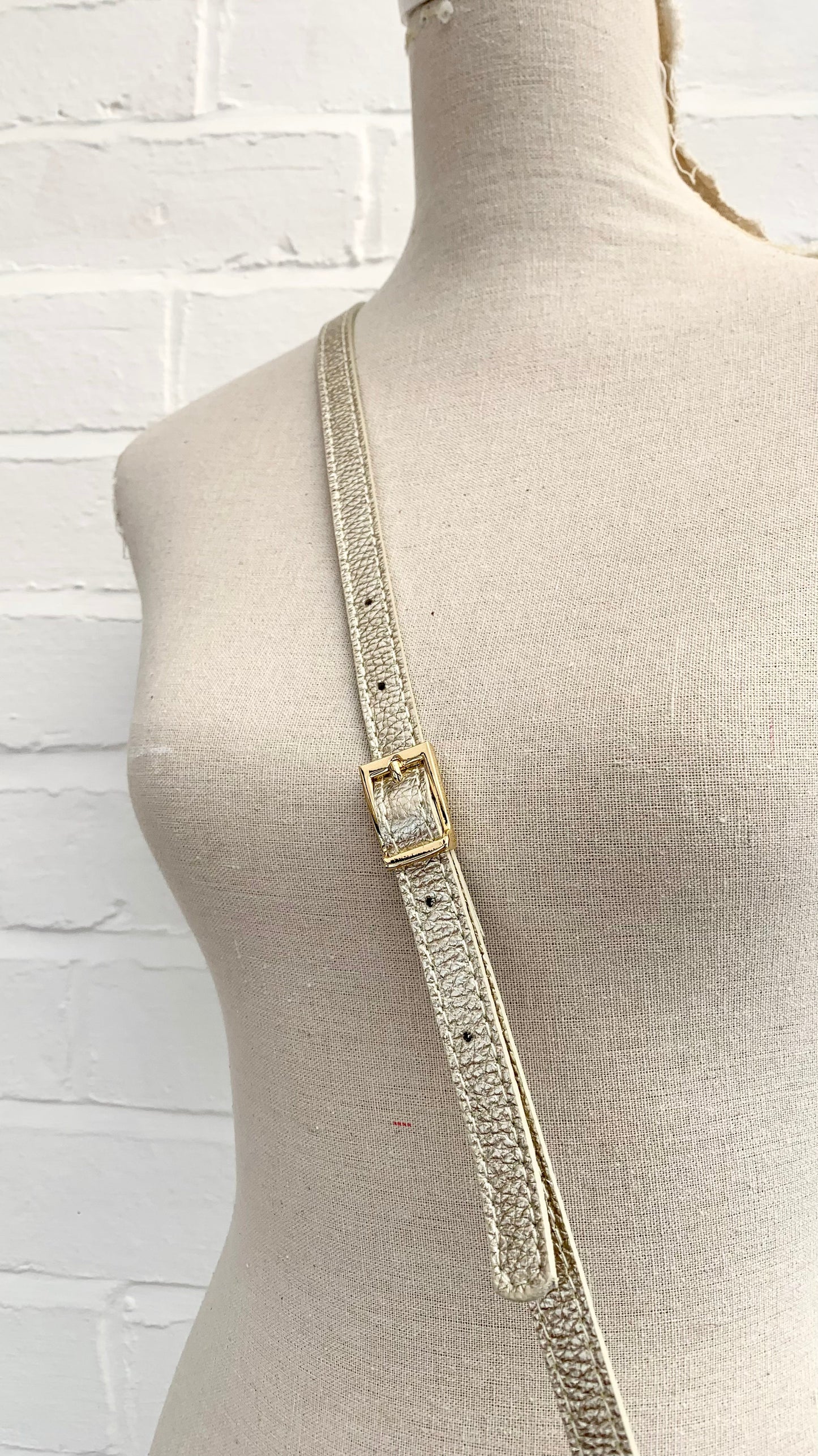 Gold Leather Crossbody Bag With Tassel - Darcy STUDIO TEW