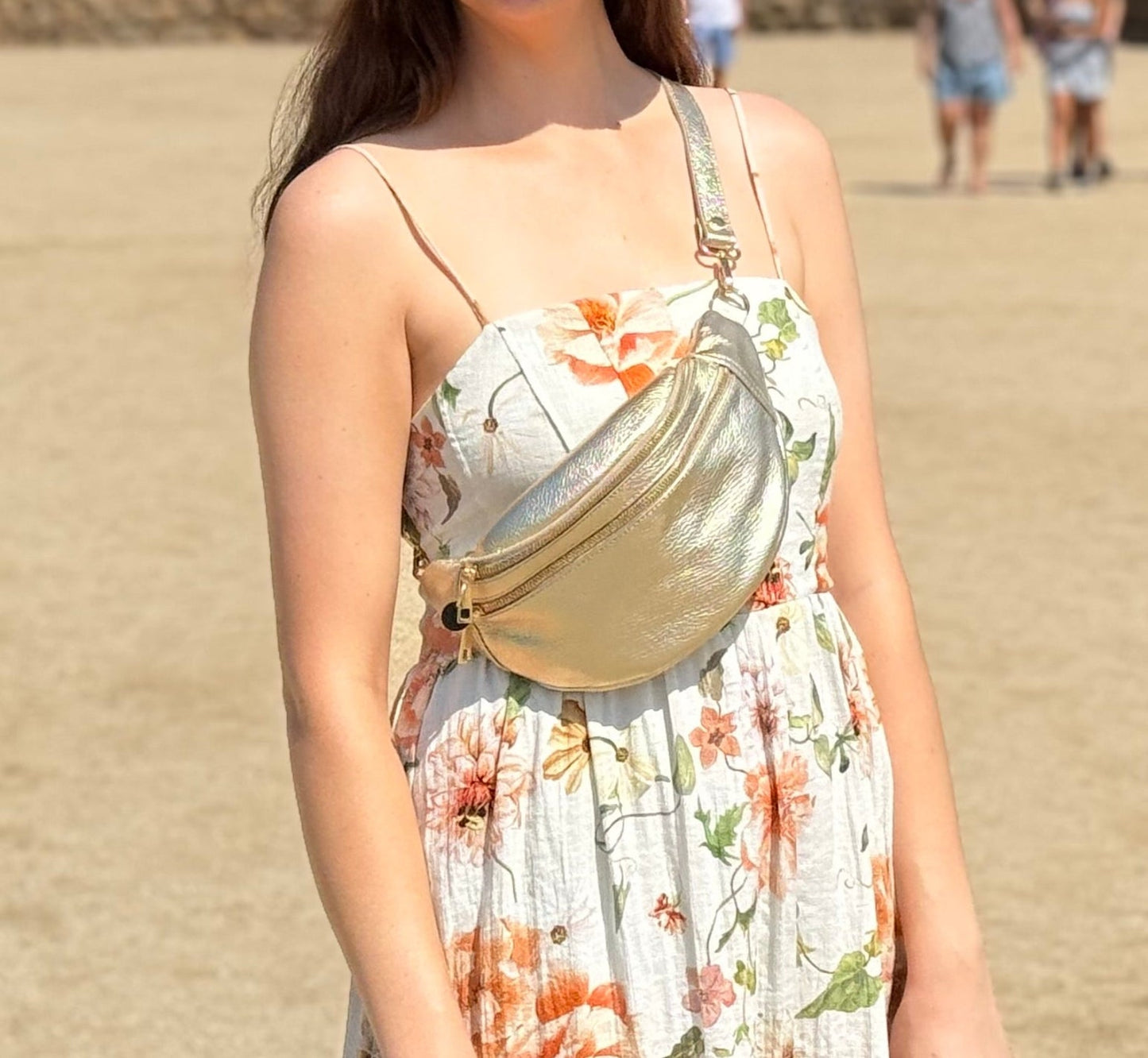 Gold Leather Bag - Cecilia STUDIO TEW