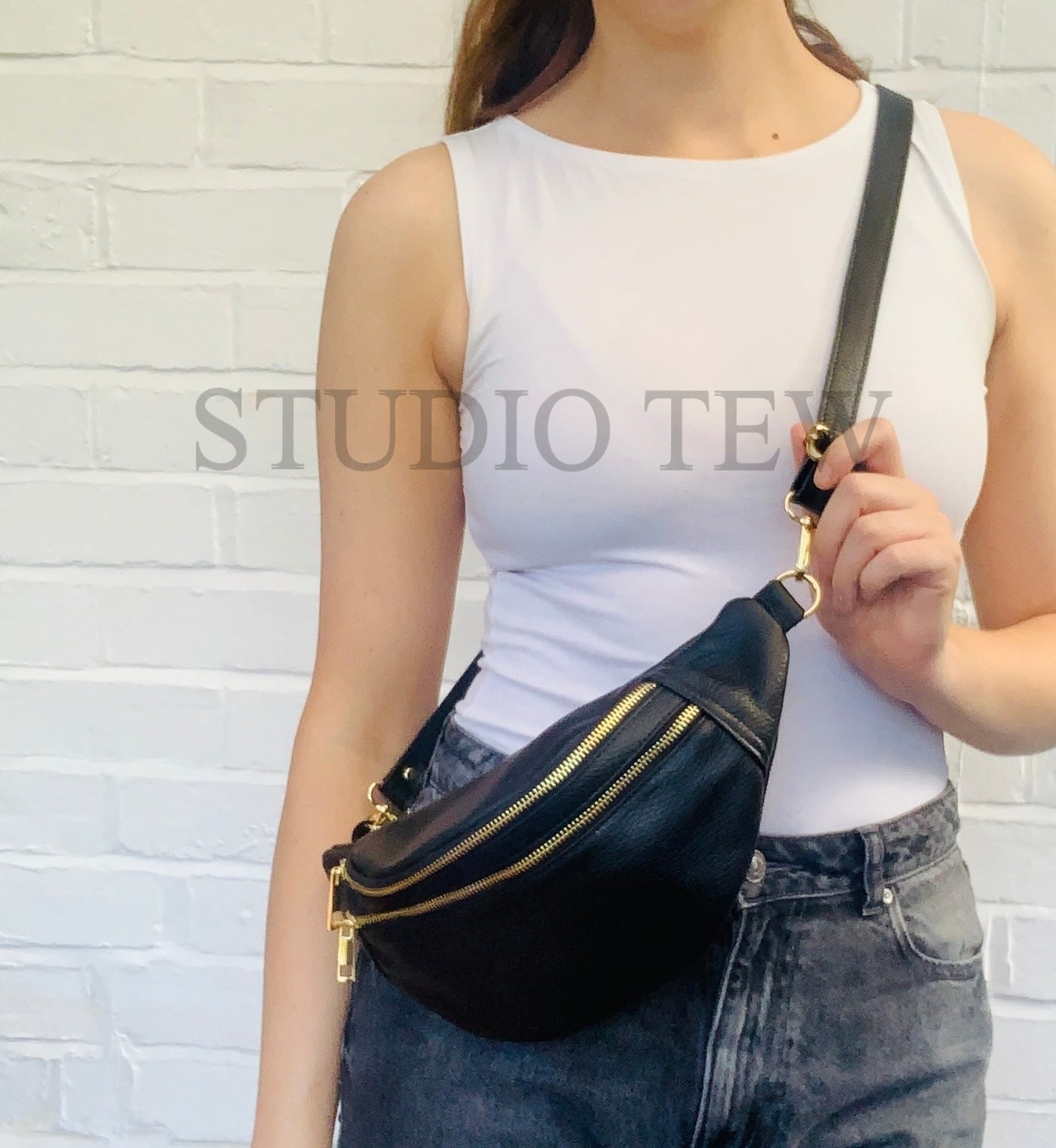 Black Leather Bag - Cecilia