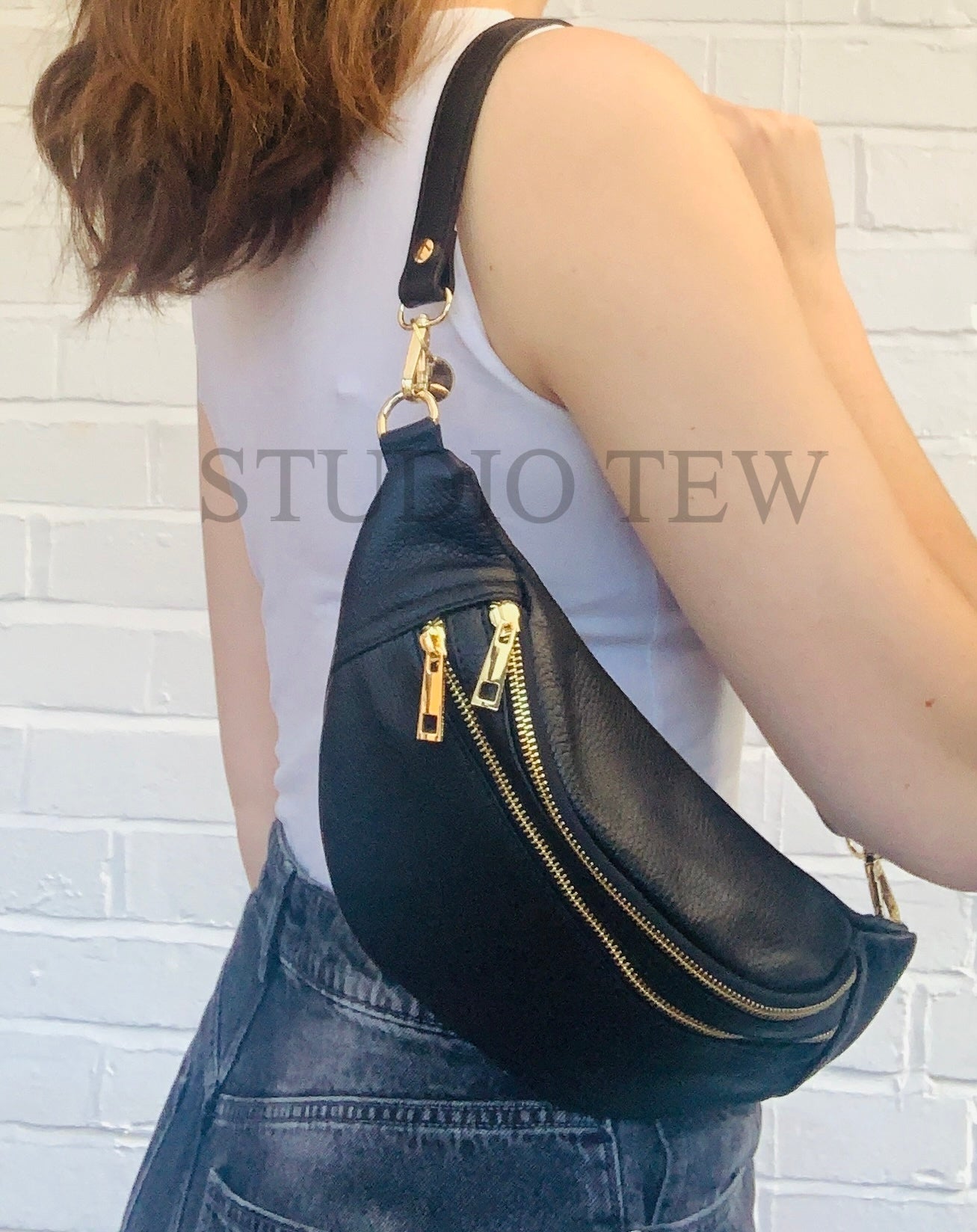 Black Leather Bag - Cecilia