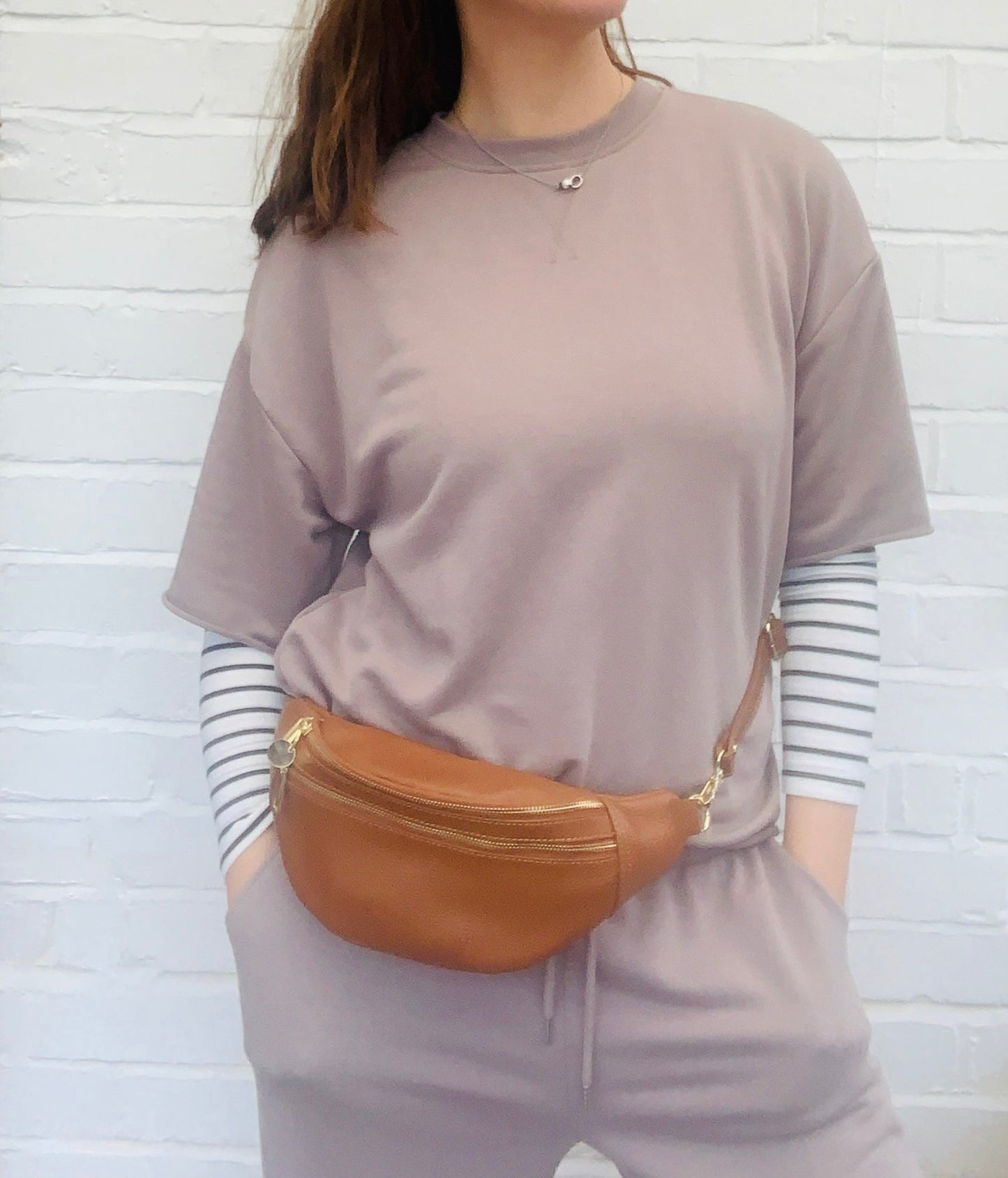 Tan Leather Bag - Cecilia STUDIO TEW