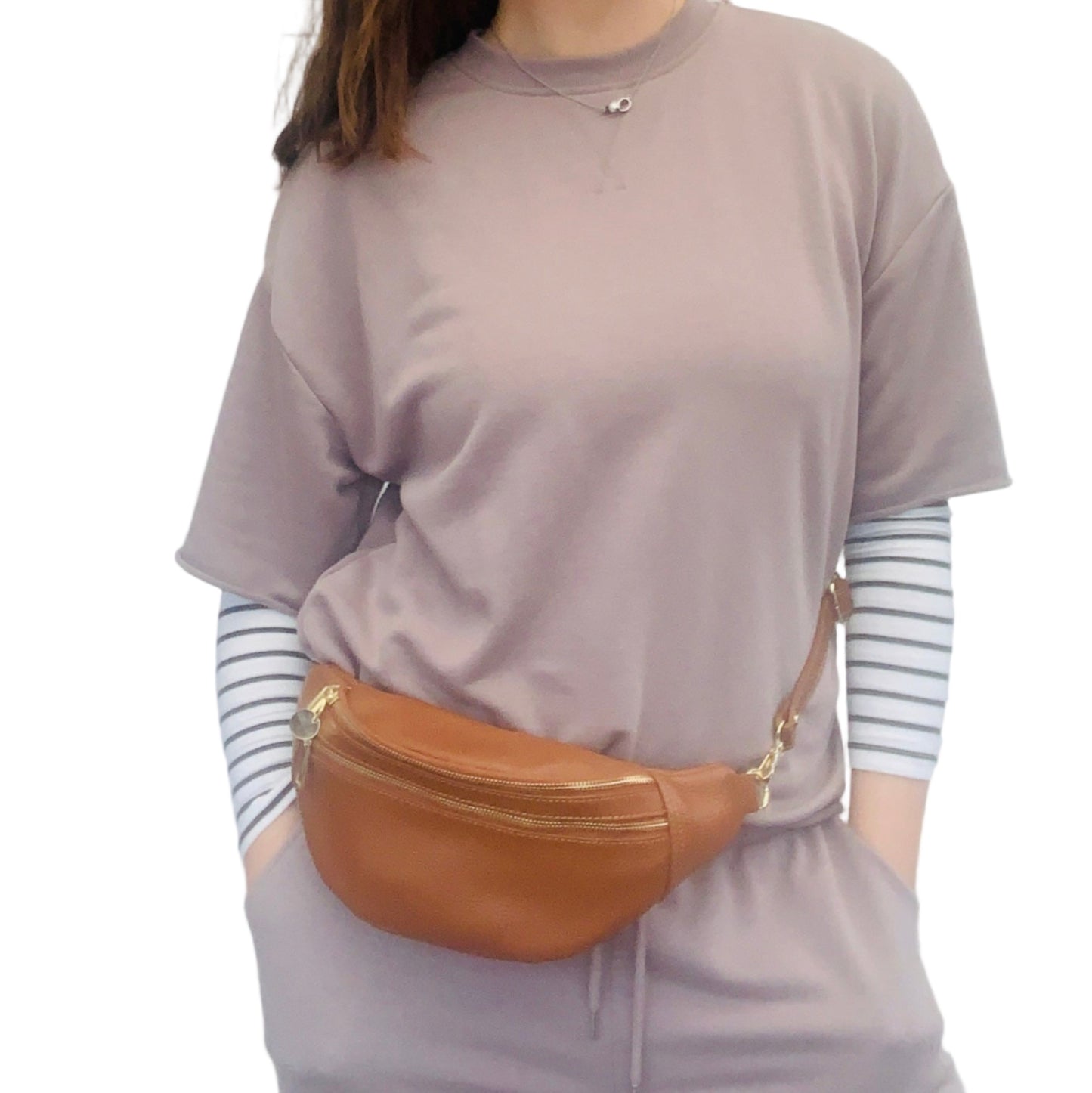 Tan Leather Bag - Cecilia STUDIO TEW