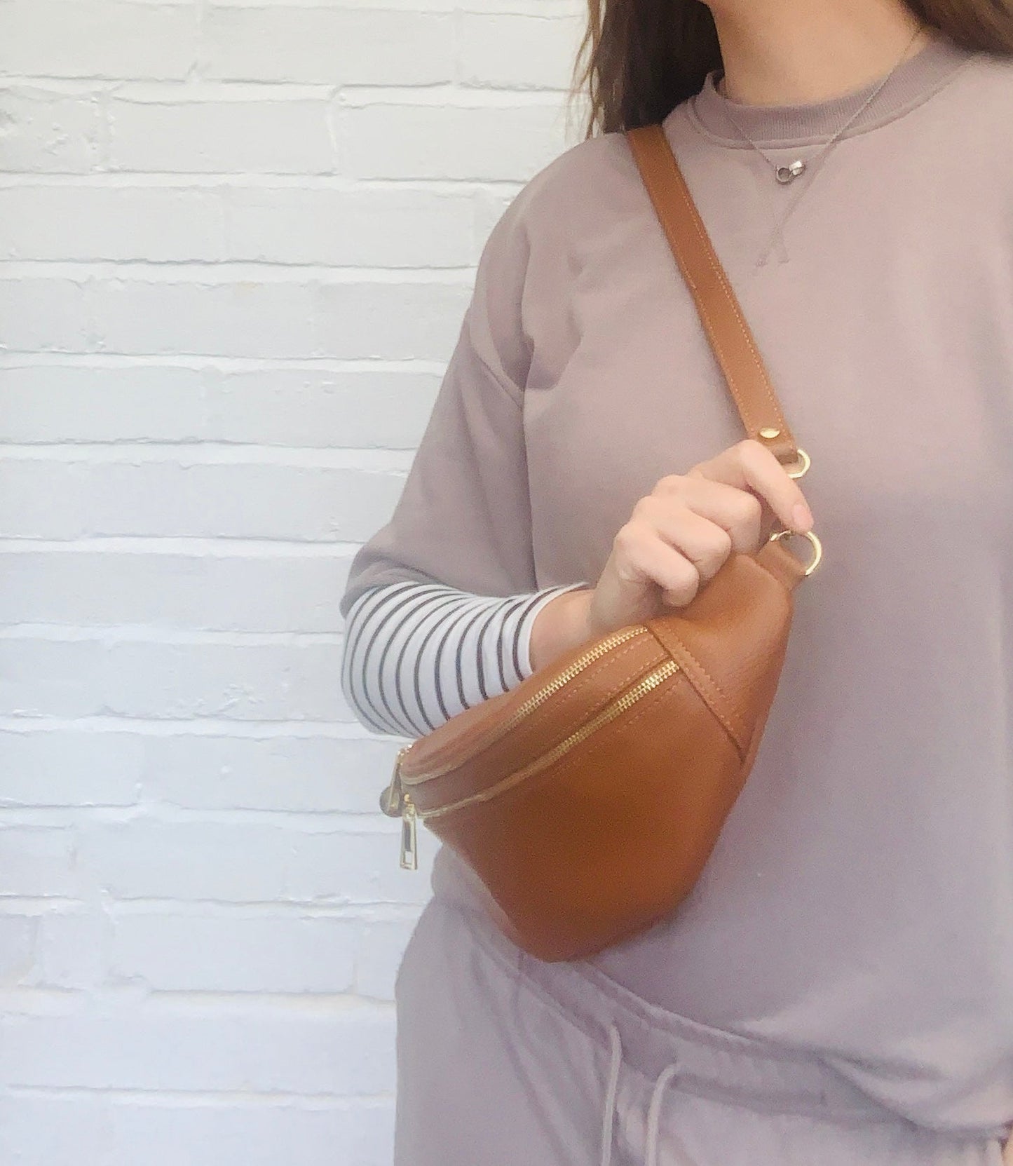 Tan Leather Bag - Cecilia STUDIO TEW