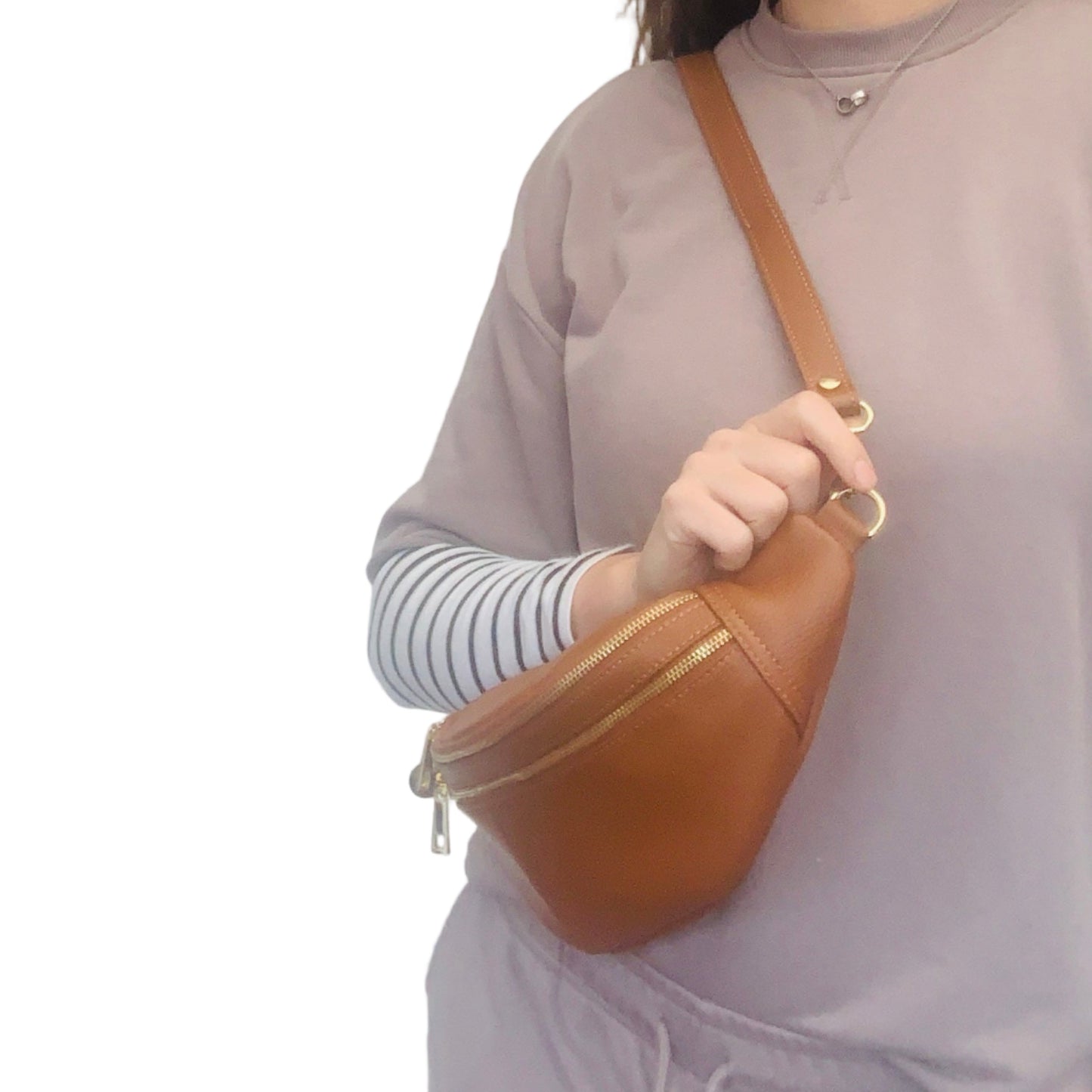 Tan Leather Bag - Cecilia STUDIO TEW