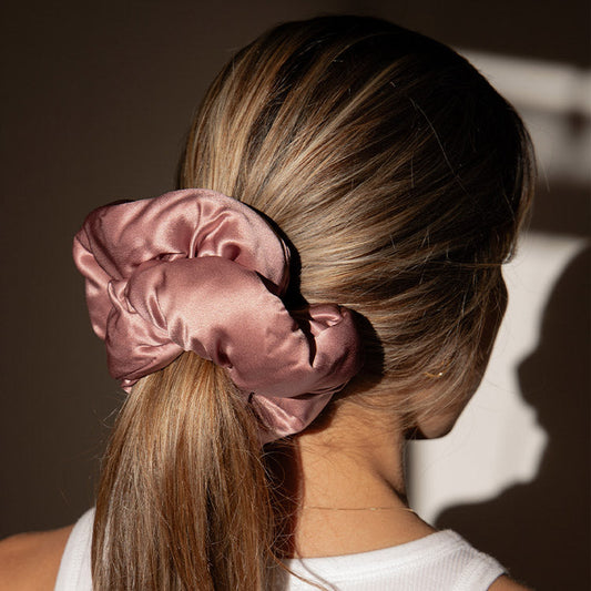 Damask Rose - Padded Scrunchie
