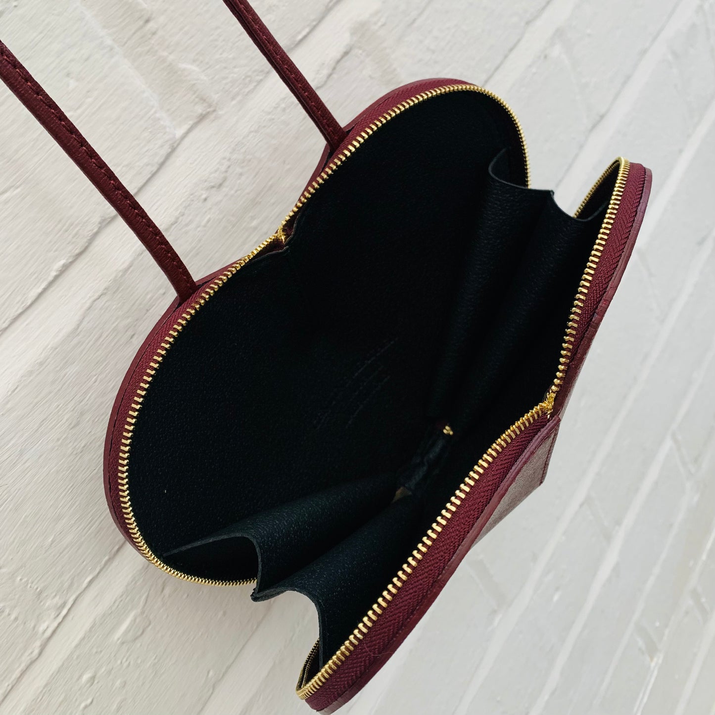 Red Plum Love Heart Leather Bag - Amour STUDIO TEW