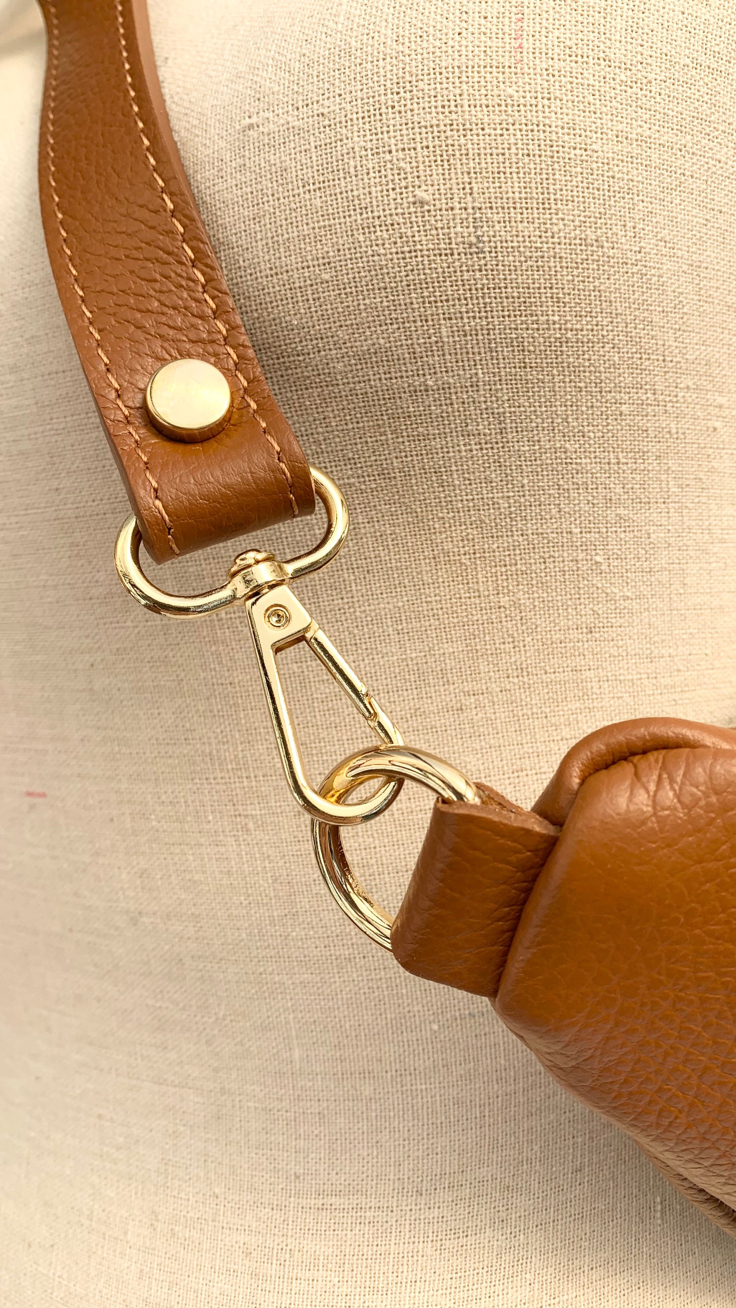 Tan Leather Bag - Cecilia STUDIO TEW