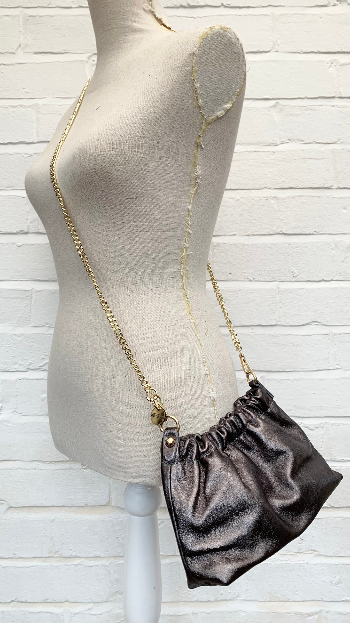 Metallic Party Bag With Chain Handle - Poppy STUDIO TEW