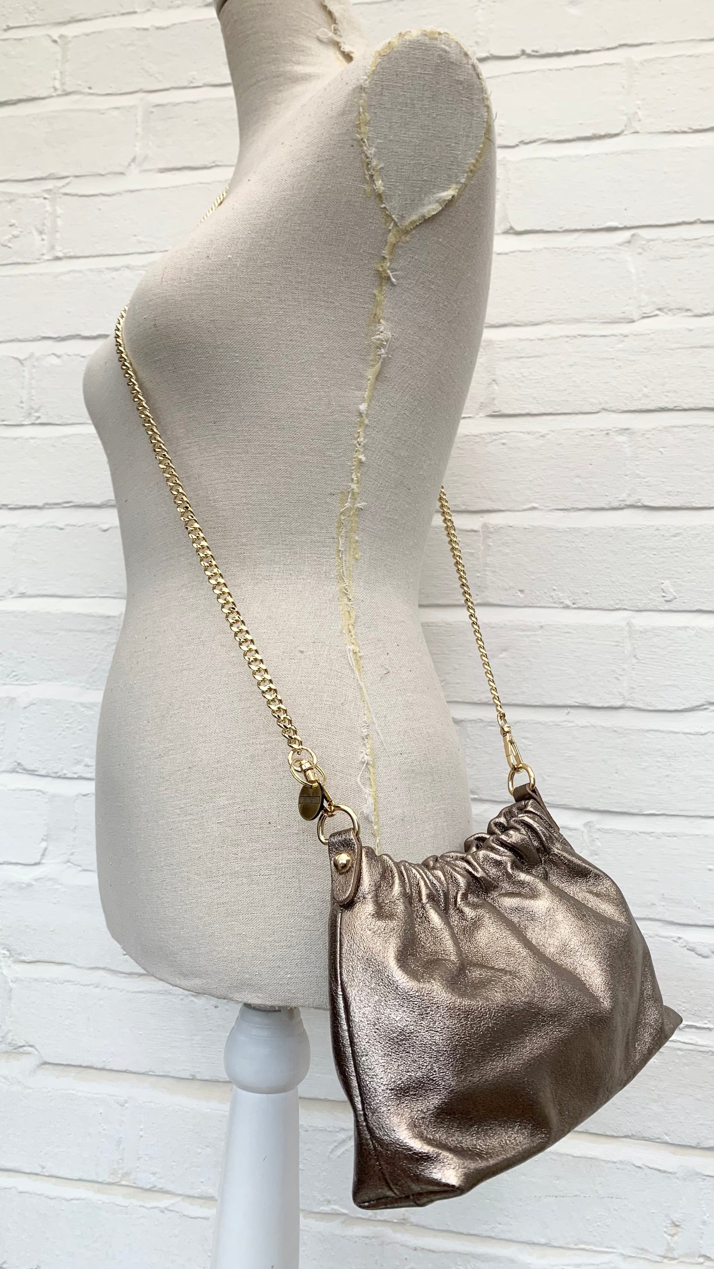 Metallic Party Bag With Chain Handle - Poppy STUDIO TEW