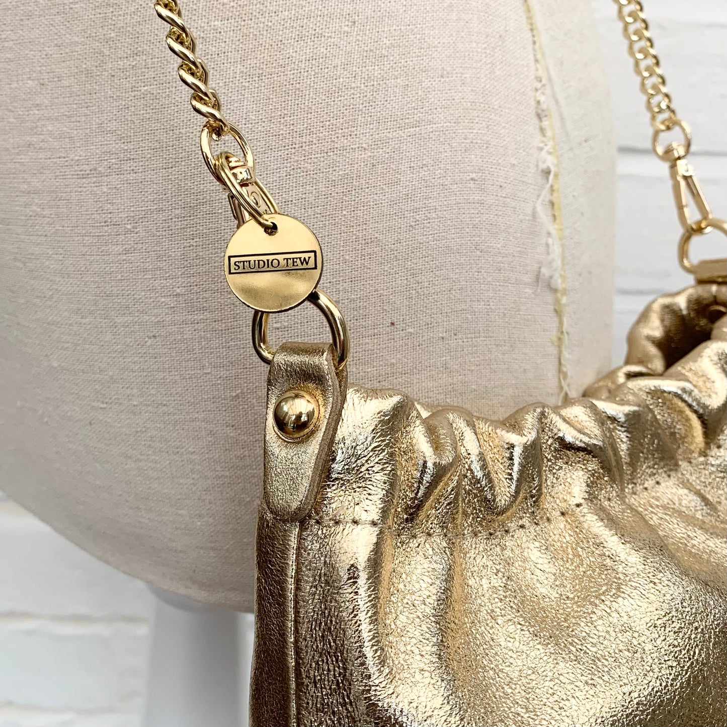 Metallic Party Bag With Chain Handle - Poppy STUDIO TEW