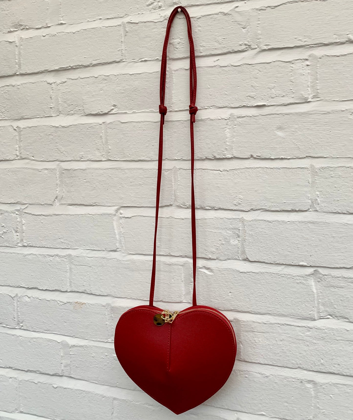 Red Love Heart Leather Bag - Amour STUDIO TEW