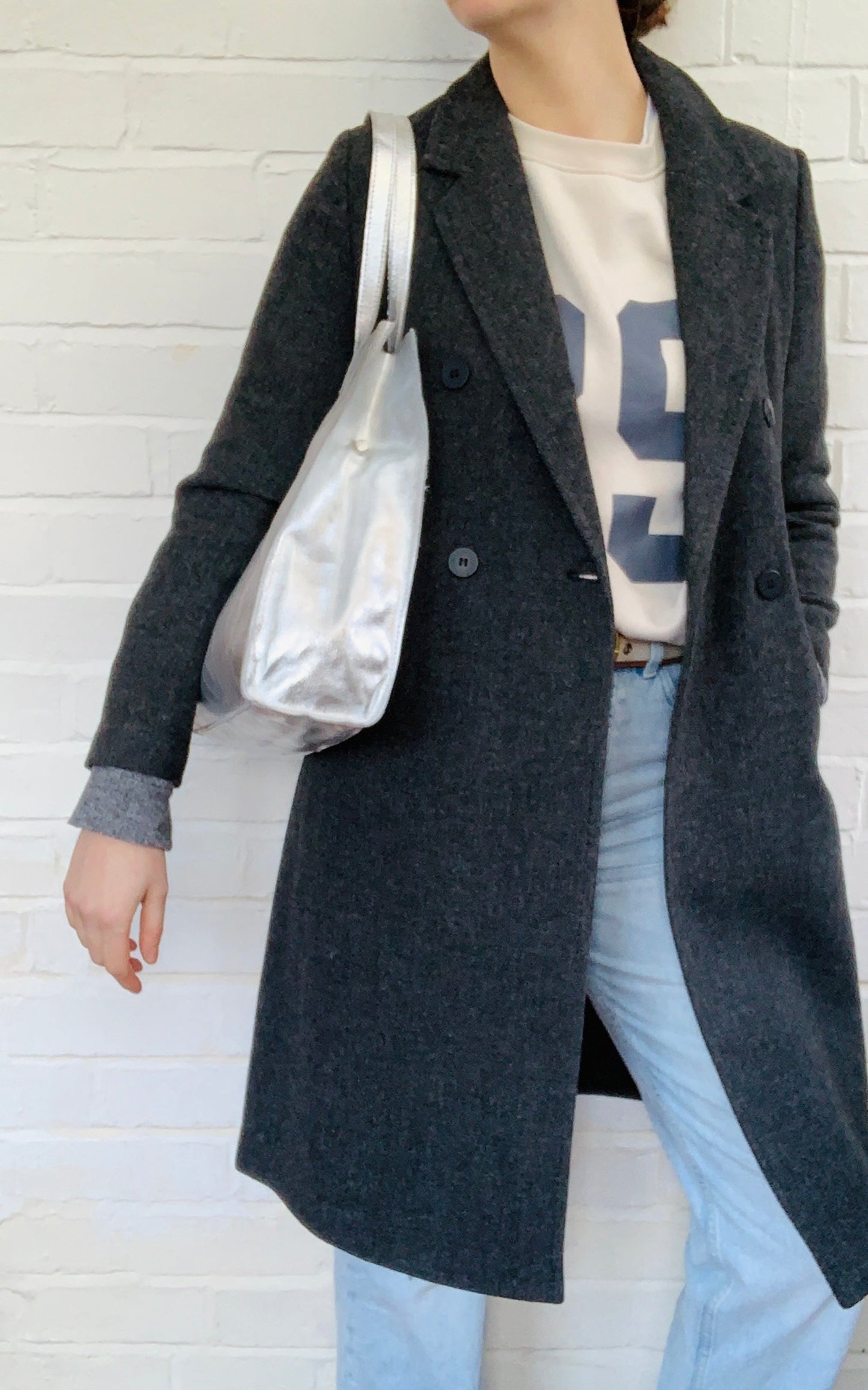 Metallic Leather Tote Bag - Kim STUDIO TEW