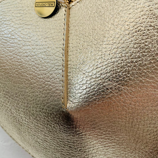 Gold Love Heart Leather Bag - Amour STUDIO TEW