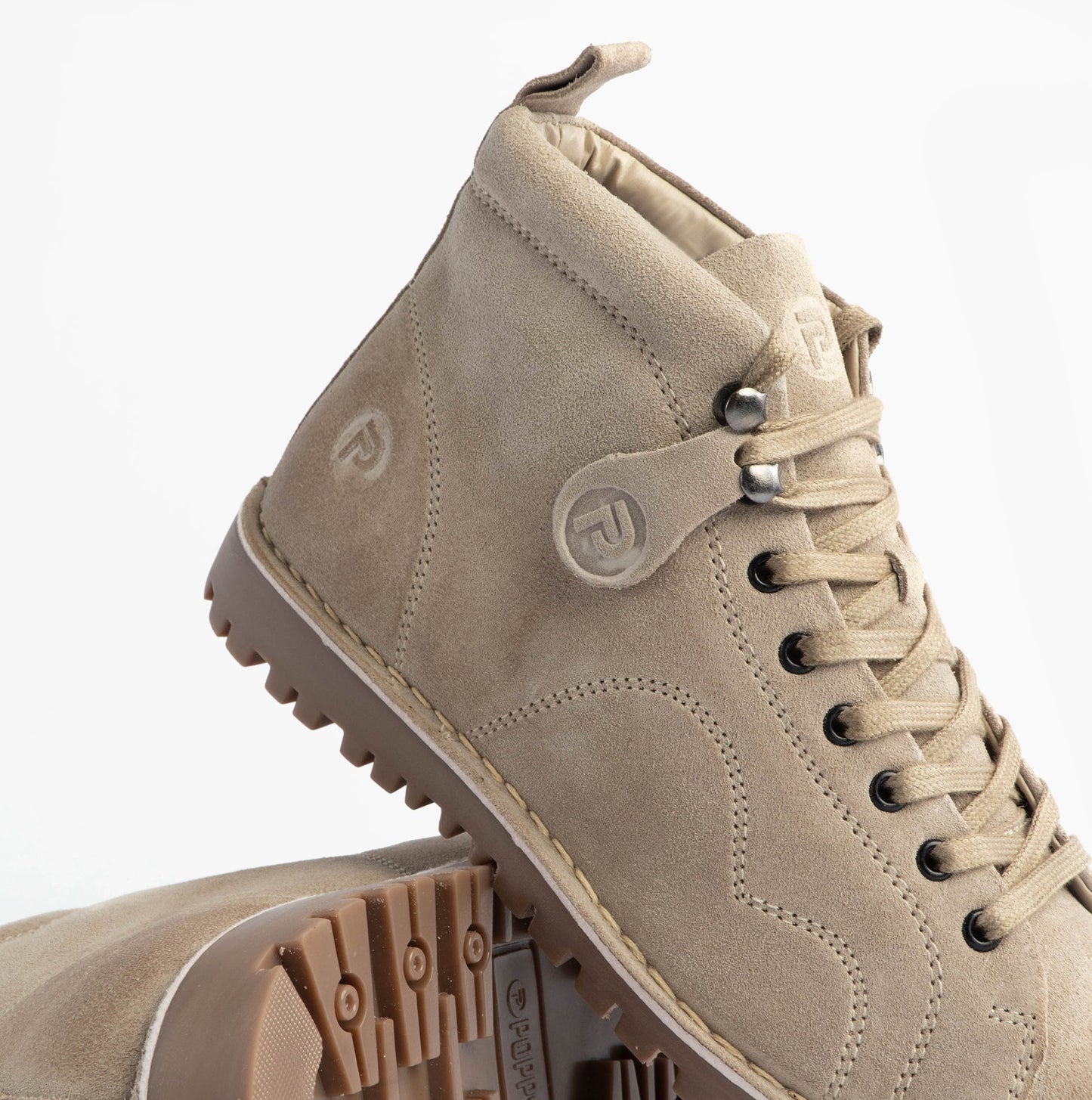 Popps 1961 MOD Mens Suede Monkey Boots Sand