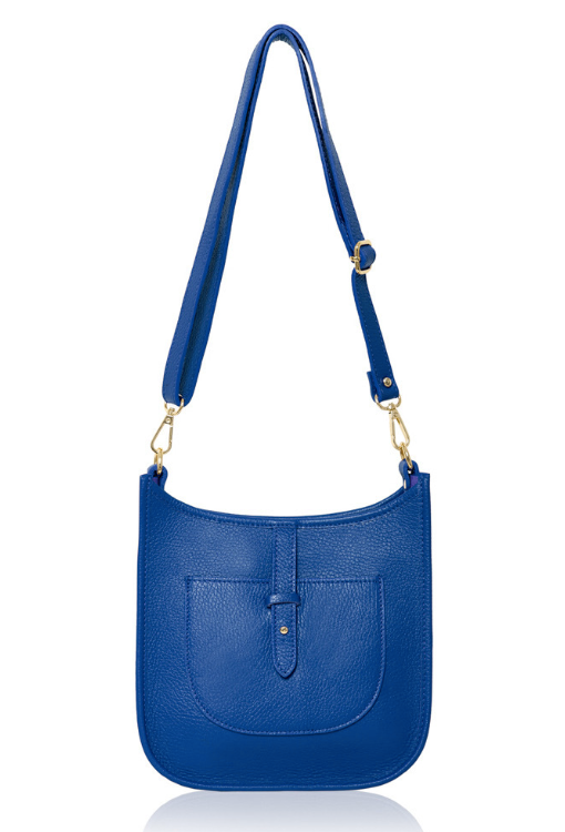 Royal Blue Leather Crossbody Bag - Meka STUDIO TEW