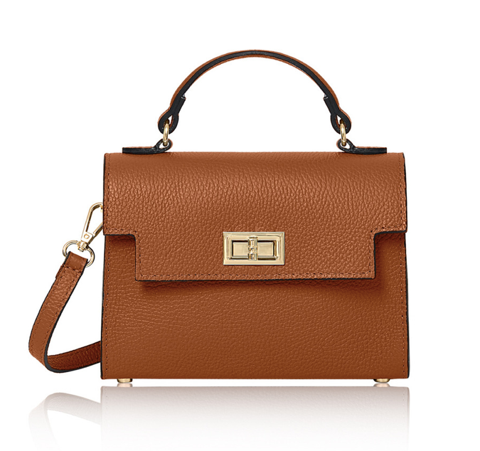 Tan Leather Classic Bag - Mindy STUDIO TEW