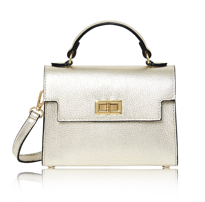 Gold Leather Classic Bag - Mindy STUDIO TEW