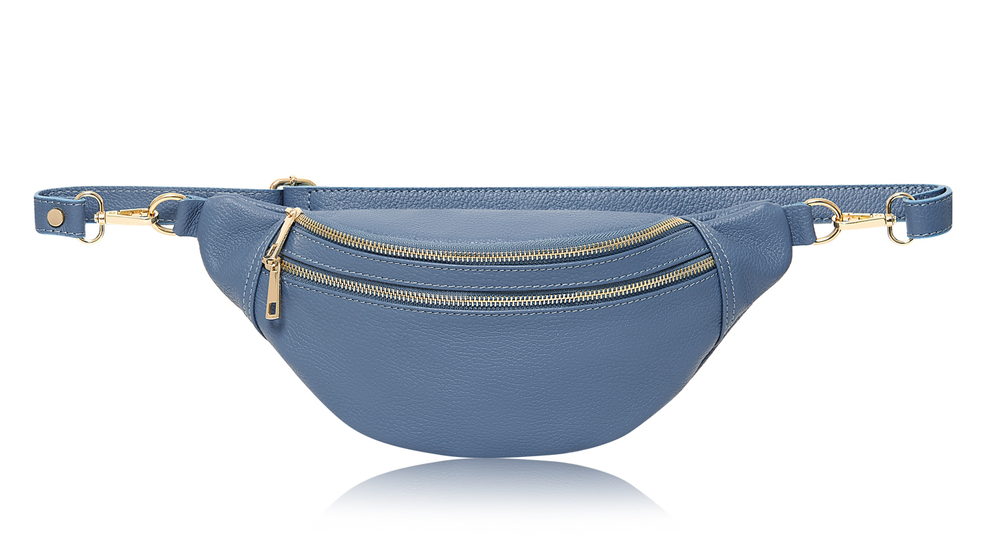 Blue Leather Bag - Cecilia STUDIO TEW
