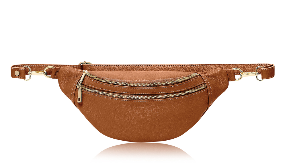 Tan Leather Bag - Cecilia STUDIO TEW