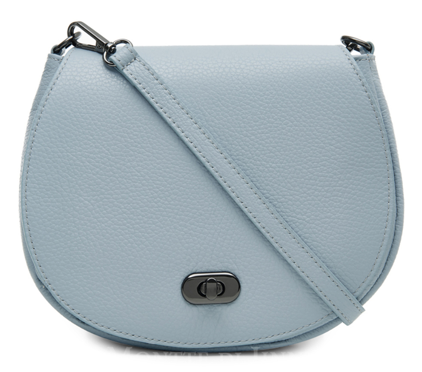 Pale Blue Leather Satchel Bag STUDIO TEW