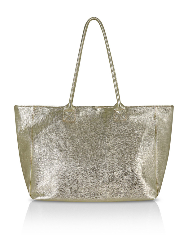 Metallic leather Shoulder Bag - Carrie STUDIO TEW