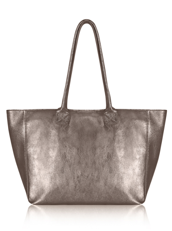 Metallic leather Shoulder Bag - Carrie STUDIO TEW