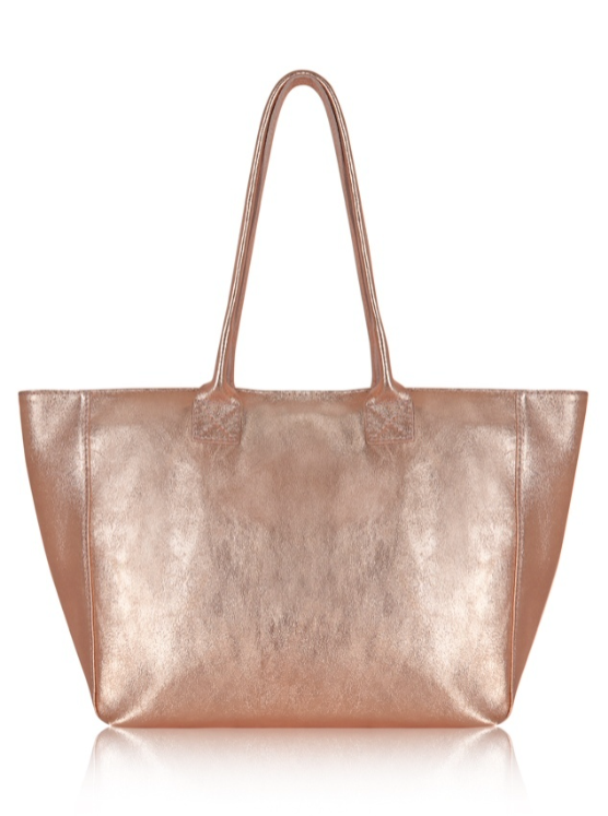 Metallic leather Shoulder Bag - Carrie STUDIO TEW