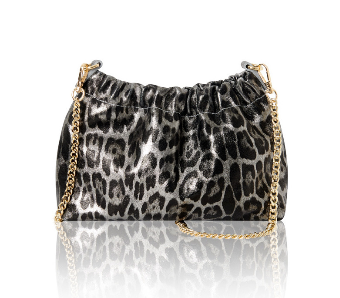 Metallic Leopard Party Bag With Chain Handle - Moira STUDIO TEW