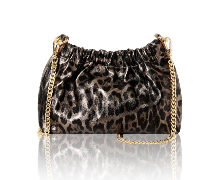 Metallic Leopard Party Bag With Chain Handle - Moira STUDIO TEW