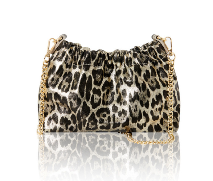 Metallic Leopard Party Bag With Chain Handle - Moira STUDIO TEW
