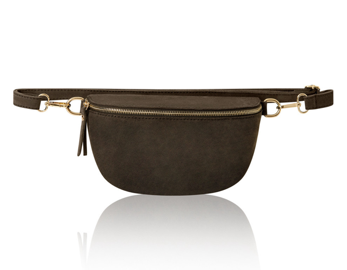 Brown Suede Bum Bag - Bonnie STUDIO TEW