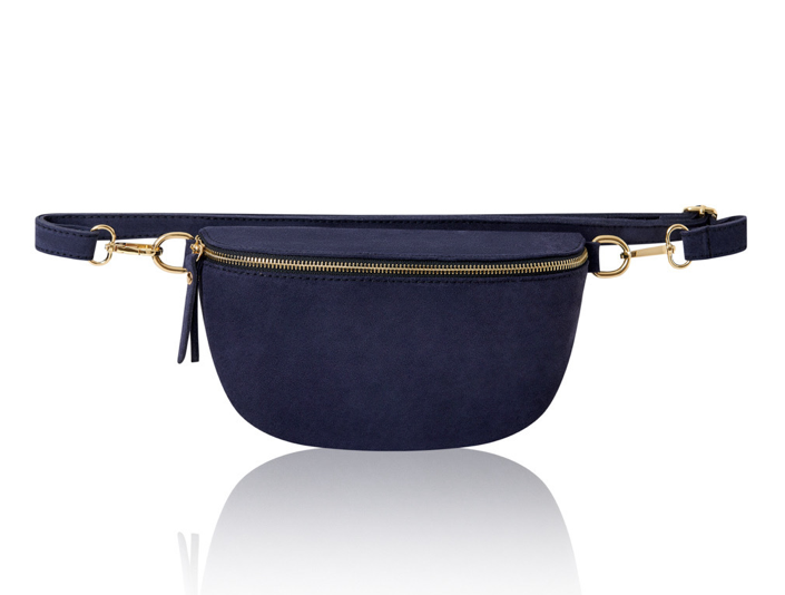 Navy Suede Bum Bag - Bonnie STUDIO TEW