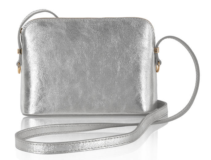 Silver Crossbody Bag - Petra STUDIO TEW