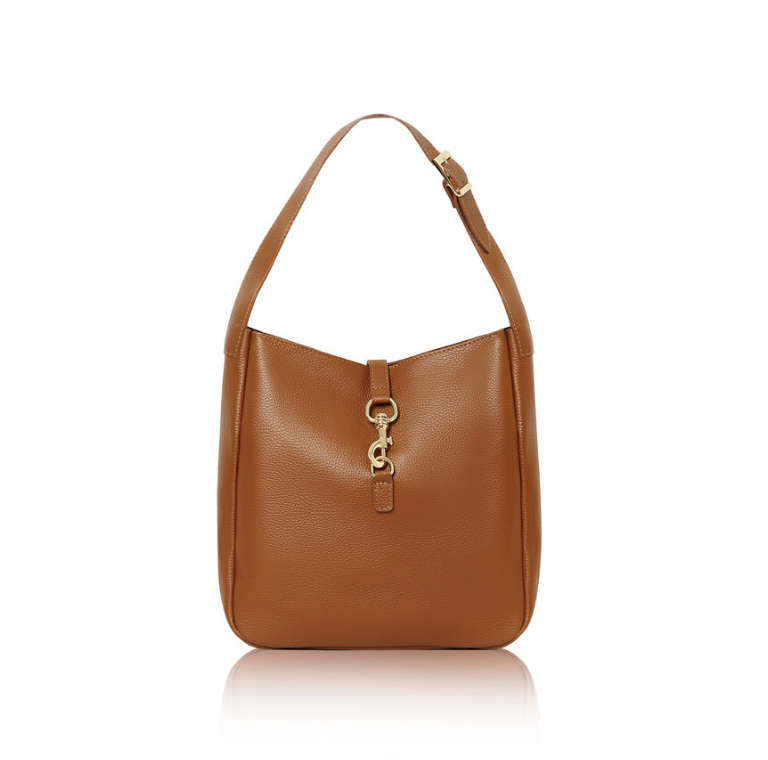 Tan Leather Shoulder Bag - Bodhi STUDIO TEW