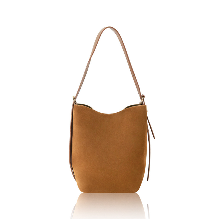 Tan suede bucket bag - Clancy STUDIO TEW