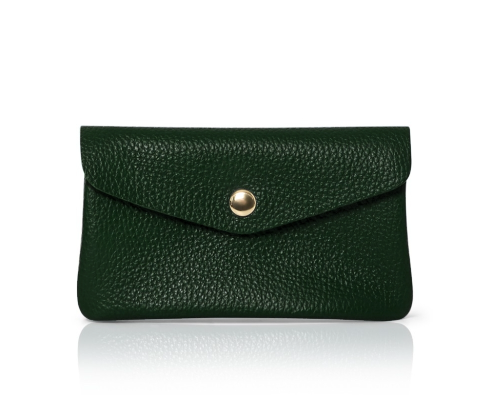 Dark Green Leather Purse - Medium STUDIO TEW