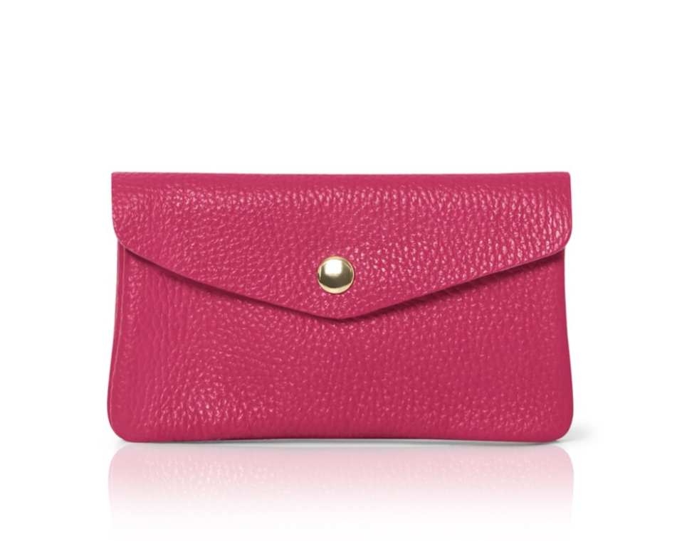 Fuchsia Leather Purse - Medium STUDIO TEW