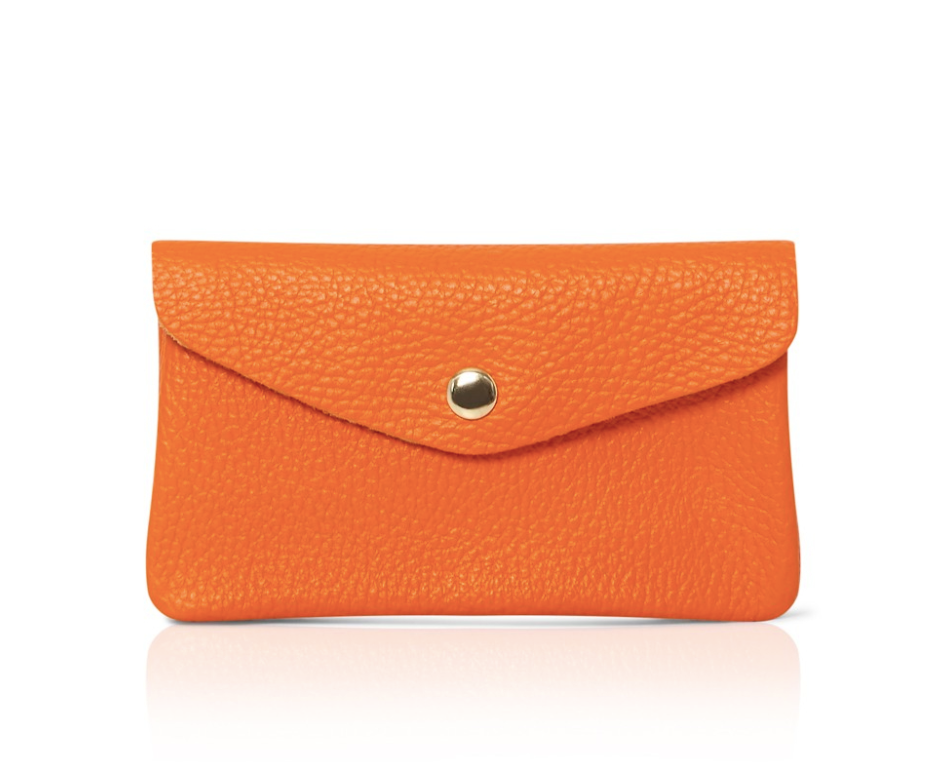 Orange Leather Purse - Medium STUDIO TEW