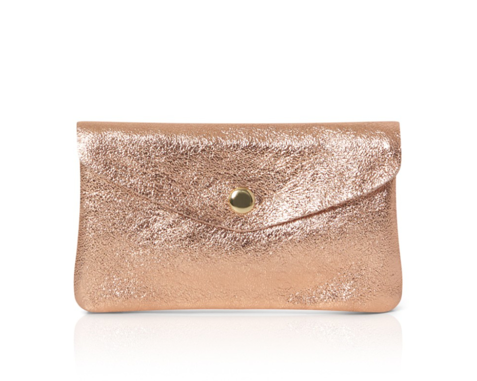Rose Gold Leather Purse - Medium STUDIO TEW