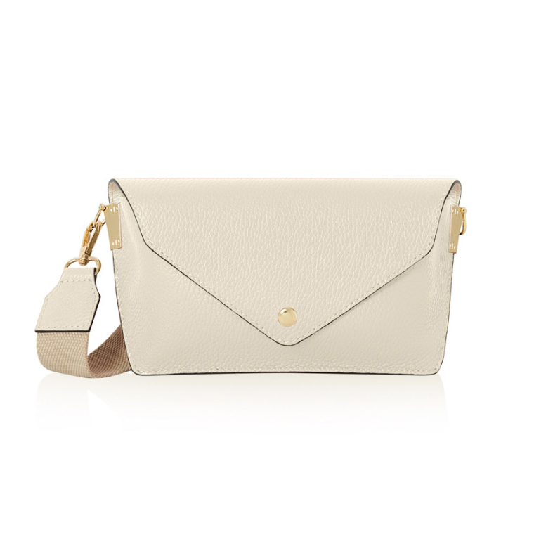Small Cream Leather Bag - Sansa STUDIO TEW