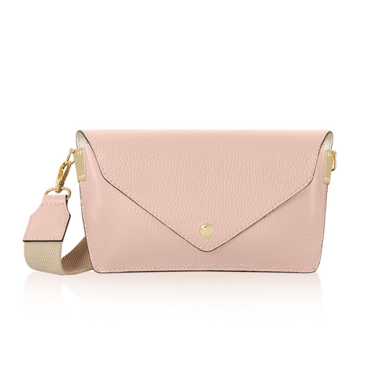 Small Nude Pink Leather Bag - Sansa STUDIO TEW