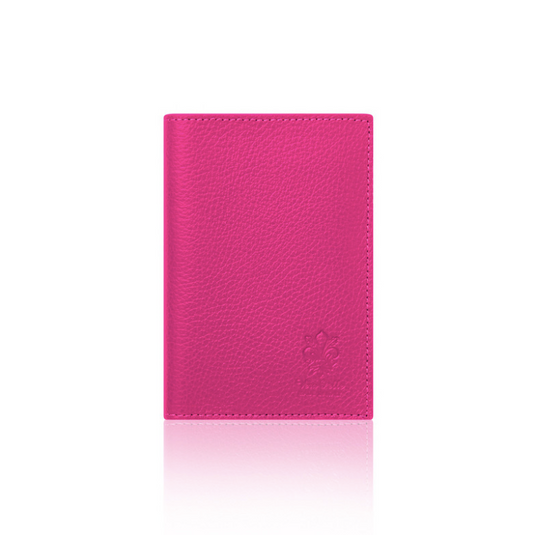 Hot Pink Leather Passport Holder - STUDIO TEW