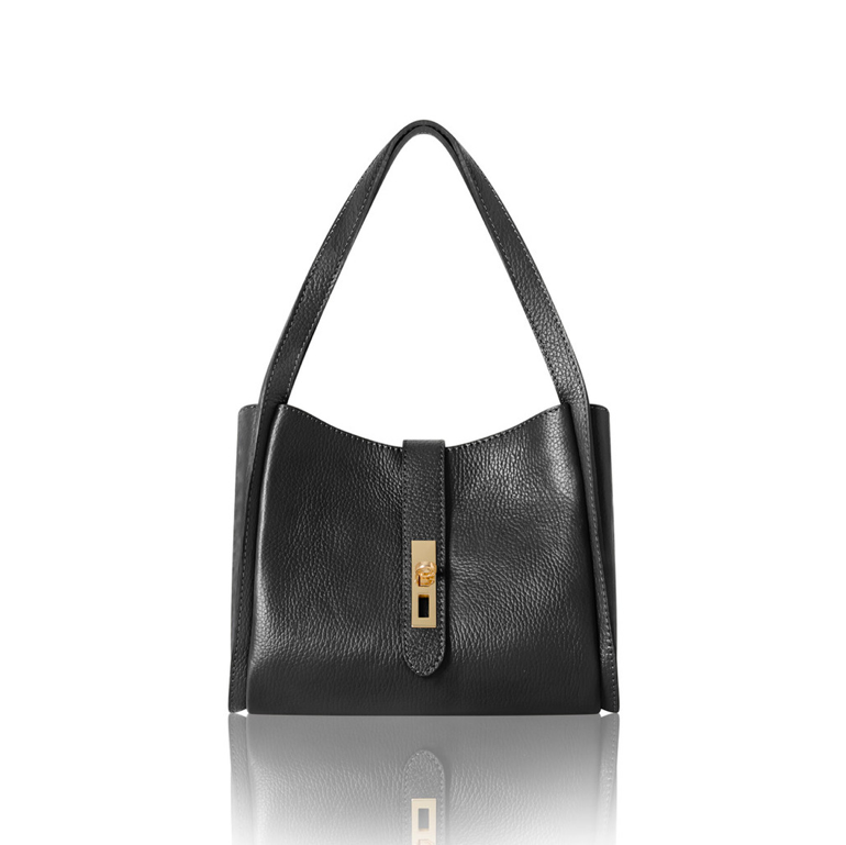 Black Multi Compartment Shoulder Bag - Chi