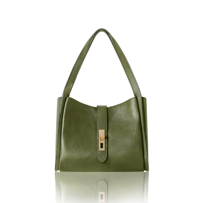 Olive Green Multi Compartment Shoulder Bag - Chi