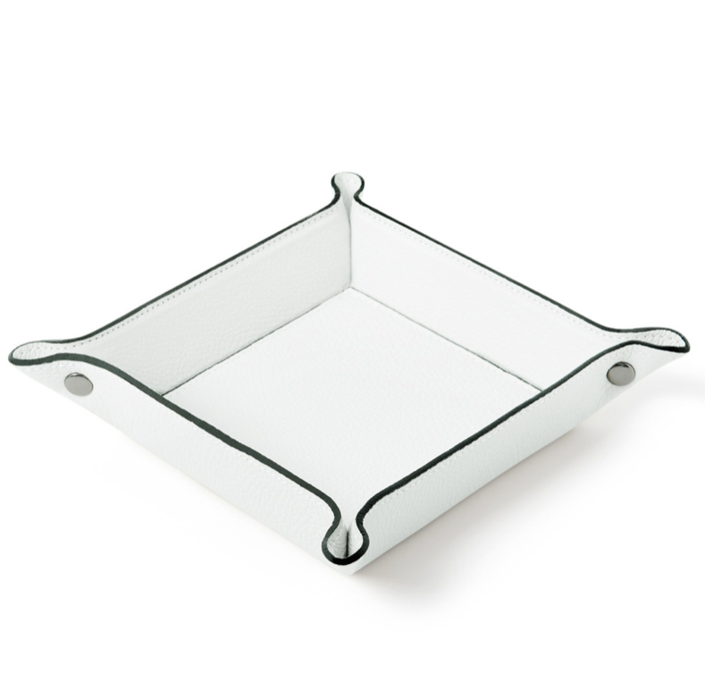 White Leather Tidy Tray