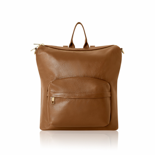 Dark Tan Leather Backpack - Oakley