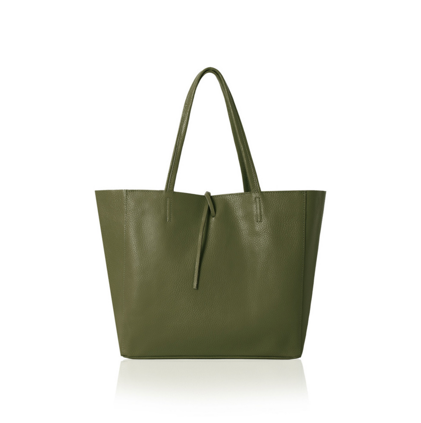 Olive Green Spacious Shoulder Bag - Abbie