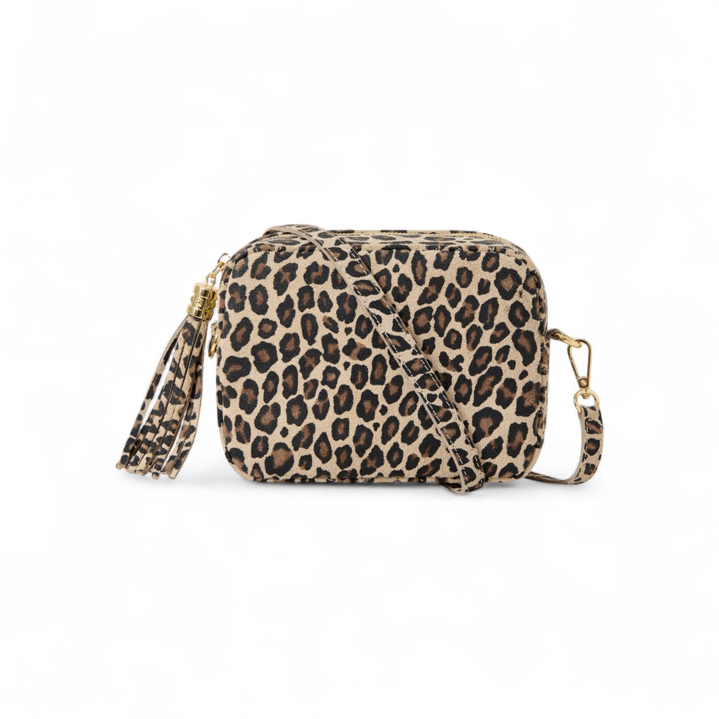 Sac bandoulière en cuir violet avec pompon - Darcy